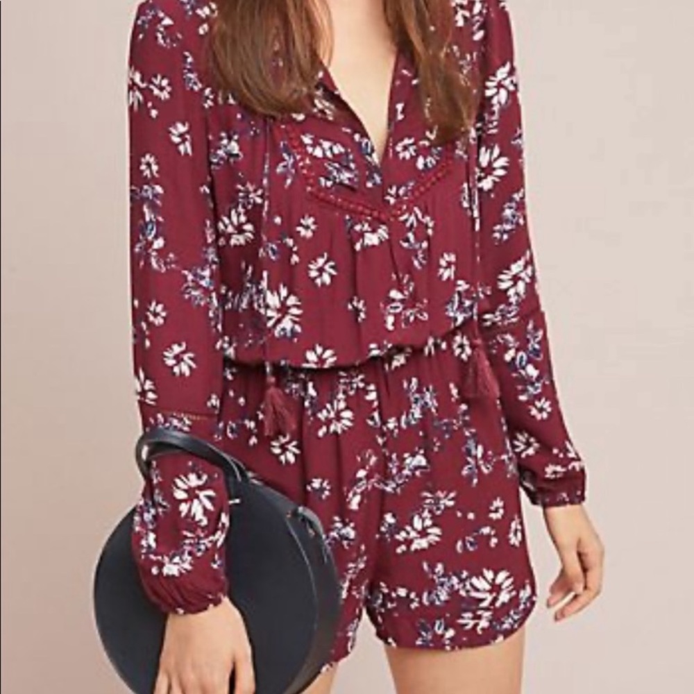 Anthropologie Floral Romper
